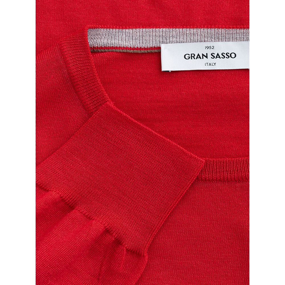 Gran Sasso Elegant Red Wool Sweater for Men $341.00 Gran Sasso Luzworld