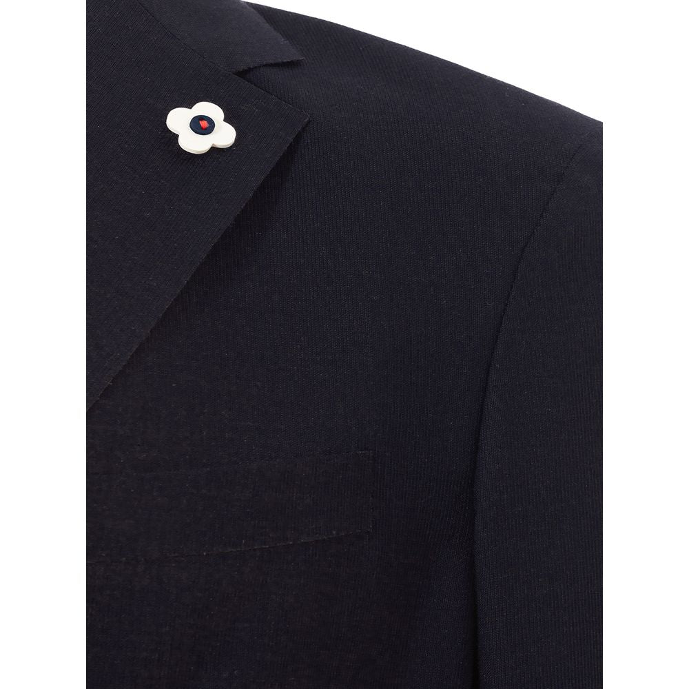 Elegant Blue Cotton Lardini Jacket $1743.00 Lardini Luzworld