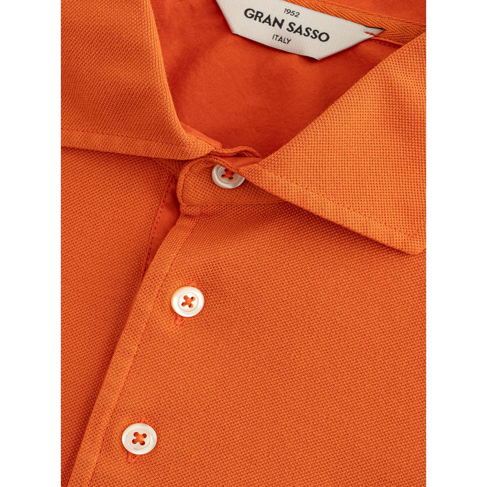 Gran Sasso Elegant Orange Cotton Polo for Men $266.00 Gran Sasso Luzworld
