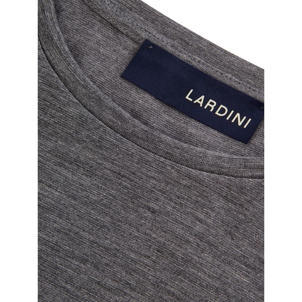 Lardini Elegant Gray Woolen Designer T-Shirt $538.00 Lardini Luzworld