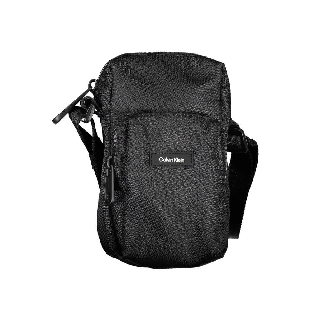 Calvin Klein Elegant Black Shoulder Bag with Chic Detailing $185.00 Calvin Klein Luzworld