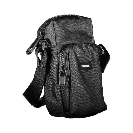 Calvin Klein Elegant Black Shoulder Bag with Chic Detailing $185.00 Calvin Klein Luzworld