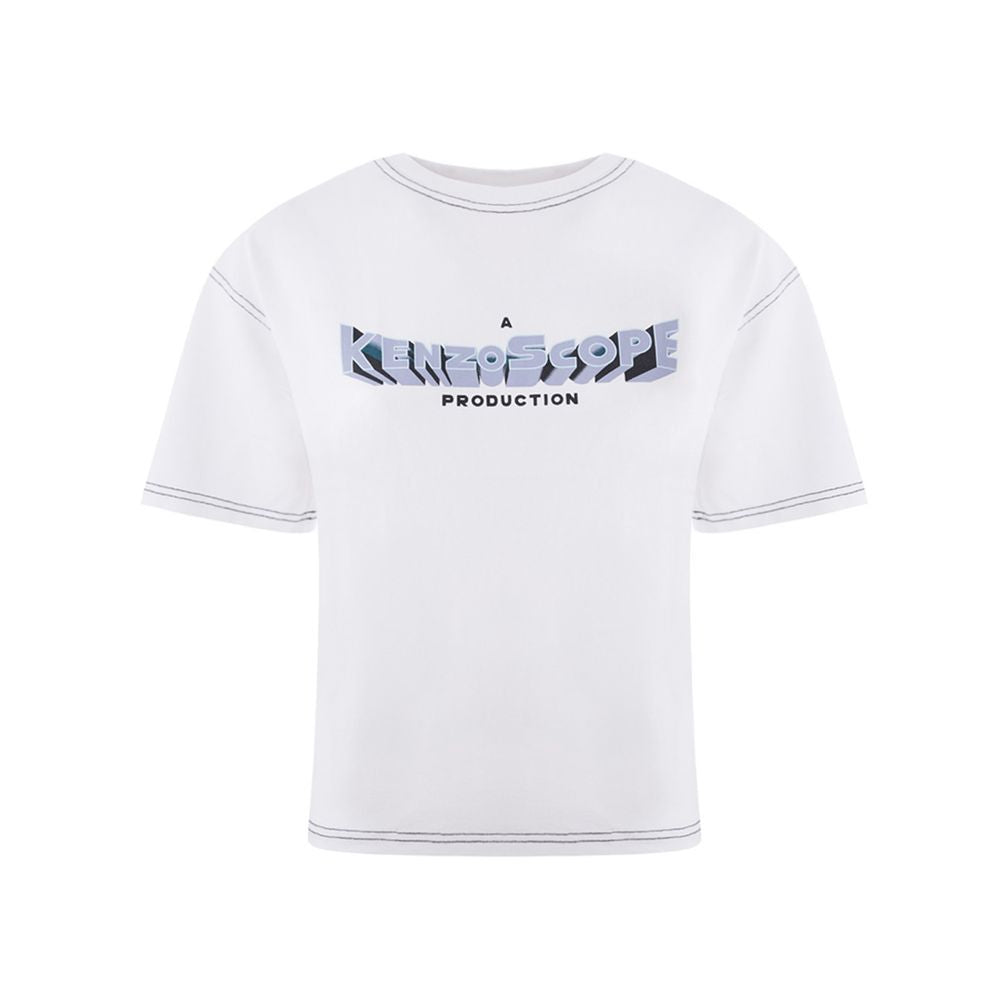 Kenzo Elegant White Cotton Top for Women $209.00 Kenzo Luzworld