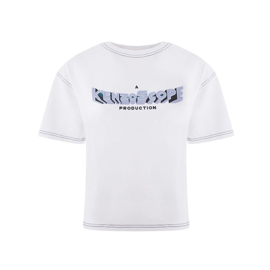 Kenzo Elegant White Cotton Top for Women $209.00 Kenzo Luzworld