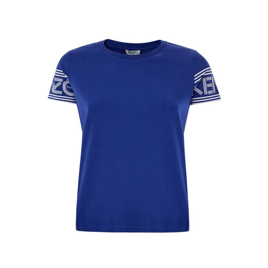 Kenzo Chic Blue Cotton Tee for Stylish Comfort $209.00 Kenzo Luzworld