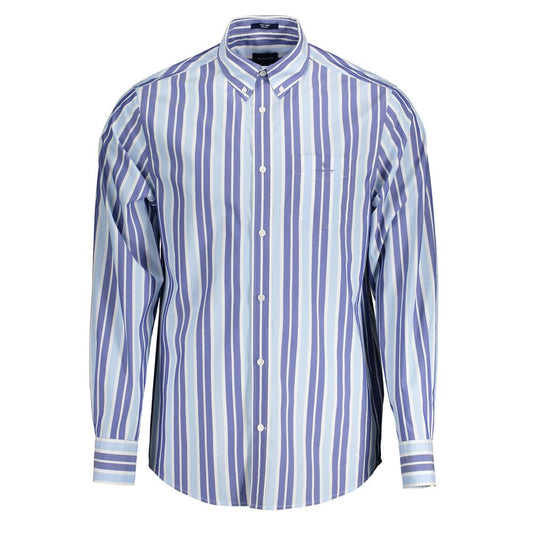 Gant Light Blue Cotton Men Shirt $207.00 Gant Luzworld