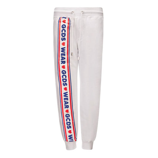 GCDS White Cotton Joggers Workout Pant $676.00 GCDS Luzworld