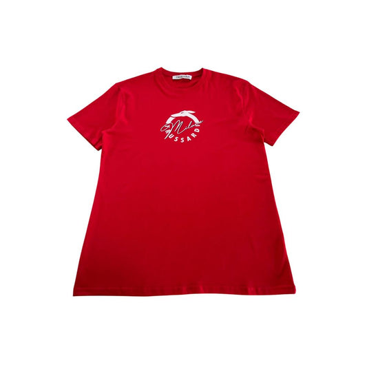 Trussardi Beachwear "Red Cotton Men T-Shirt" $137.00 Trussardi Beachwear Luzworld