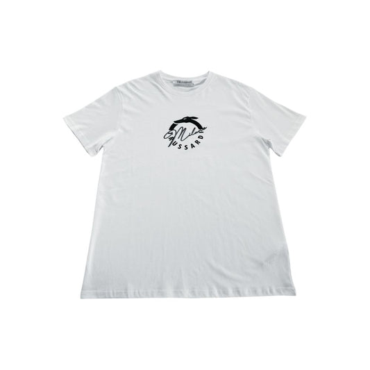 Trussardi Beachwear White Cotton Men T-Shirt $137.00 Trussardi Beachwear Luzworld