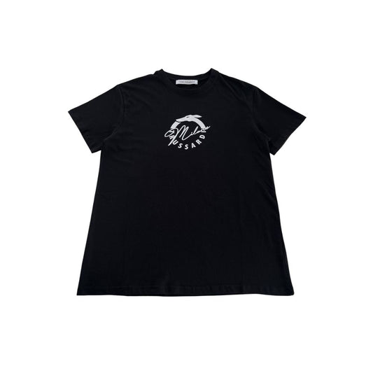Trussardi Beachwear Black Cotton Men T-Shirt $137.00 Trussardi Beachwear Luzworld