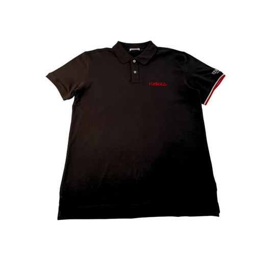 Iceberg Black Cotton Men Polo Shirt $162.00 Iceberg Luzworld