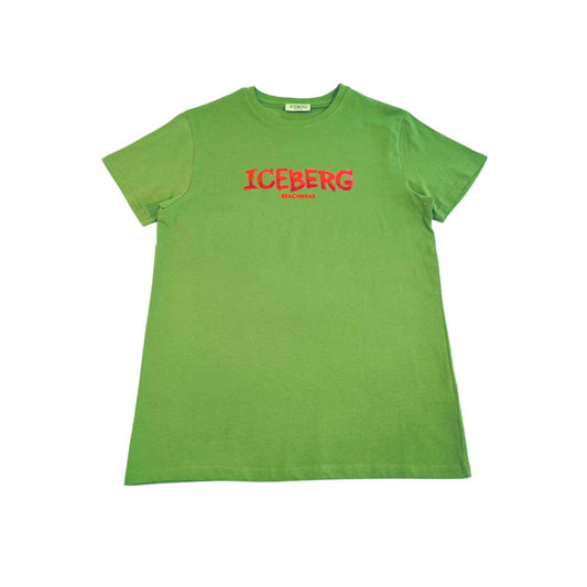 Iceberg Green Cotton Men T-Shirt $144.00 Iceberg Luzworld