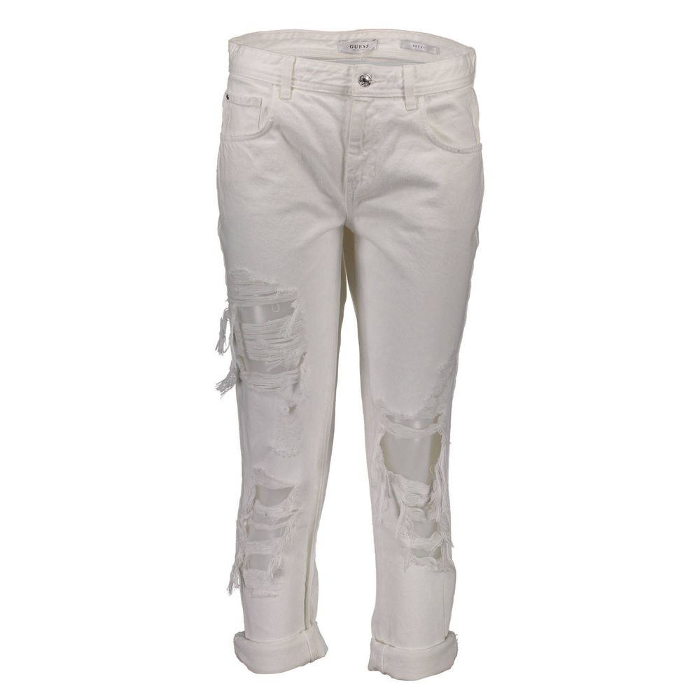 Guess Jeans White Cotton Women Jeans $451.00 Guess Jeans Luzworld
