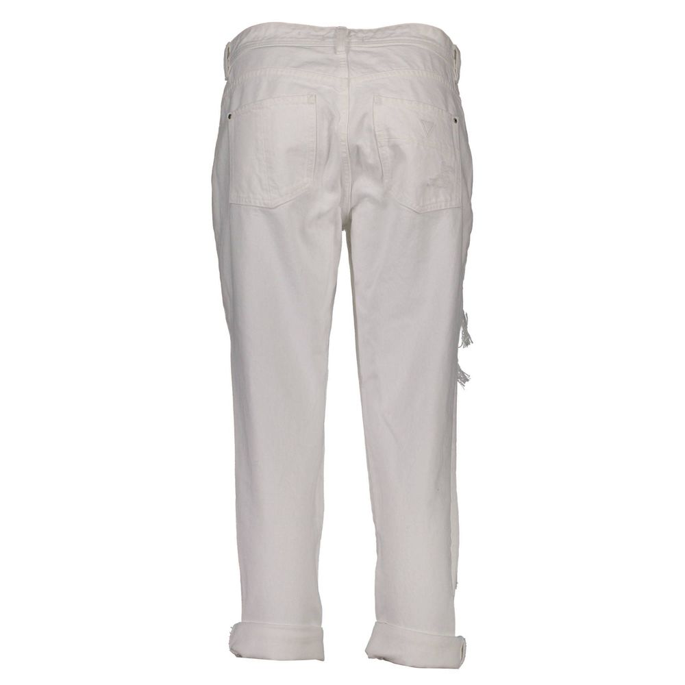 Guess Jeans White Cotton Women Jeans $451.00 Guess Jeans Luzworld