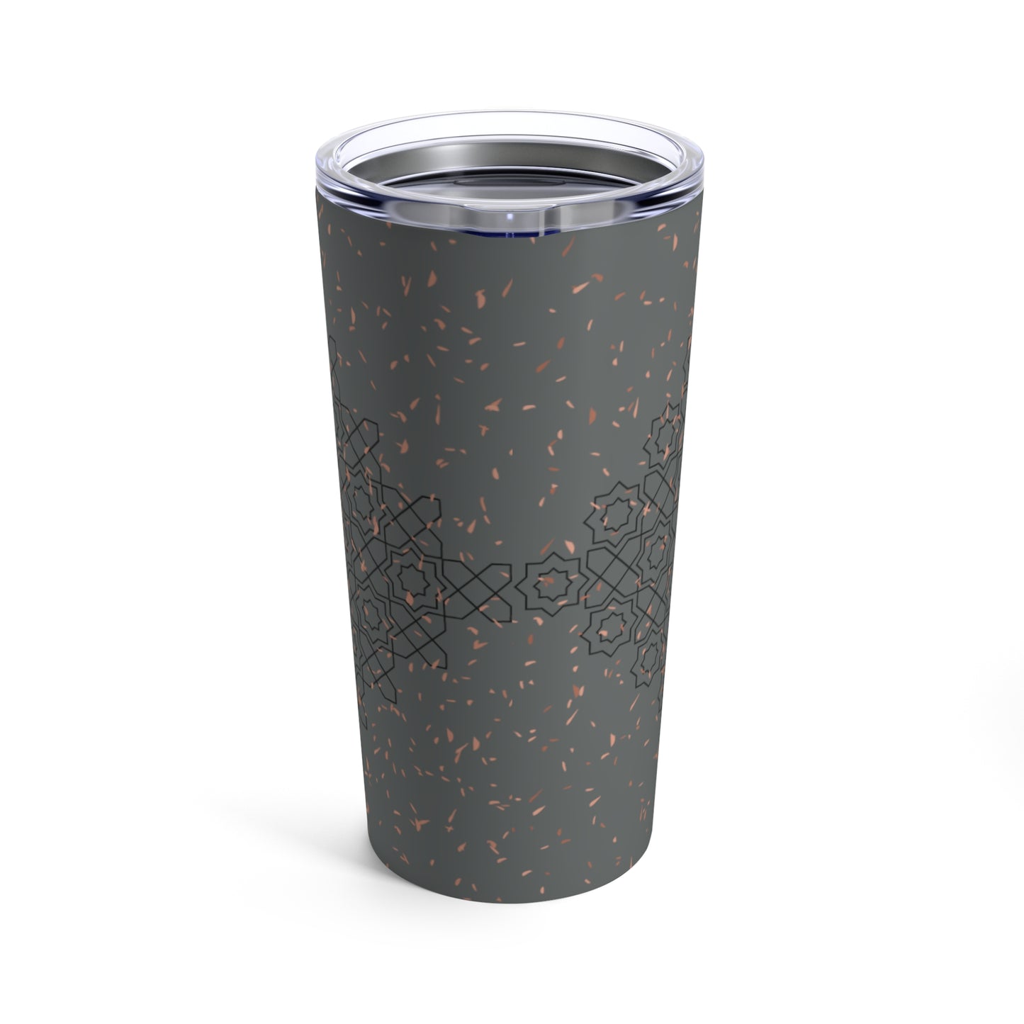 Geometric Pattern: Grey Tumbler 20oz - Luzworld