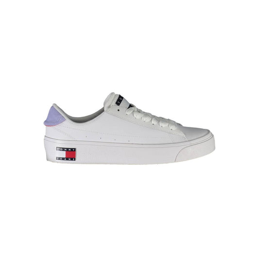 Tommy Hilfiger White Polyester Women Sneaker $271.00 Tommy Hilfiger Luzworld