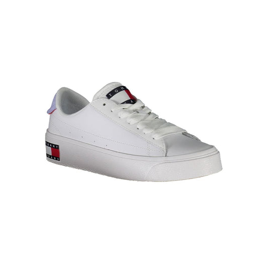 Tommy Hilfiger White Polyester Women Sneaker $271.00 Tommy Hilfiger Luzworld
