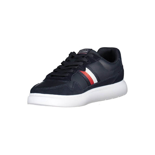 Tommy Hilfiger Blue Leather Men Sneaker $255.00 Tommy Hilfiger Luzworld