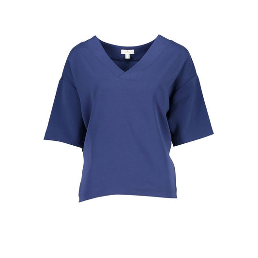 Gant Blue Cotton Women T-Shirt $230.00 Gant Luzworld
