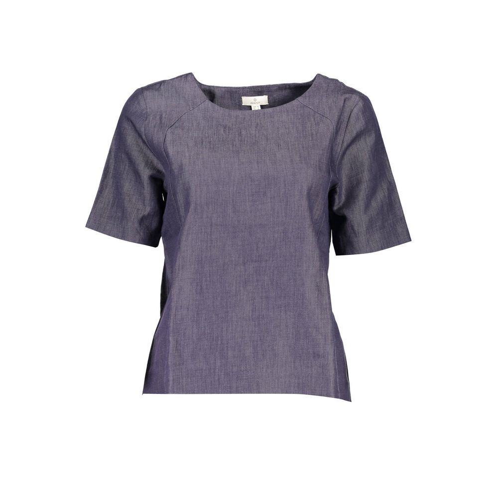 Gant Blue Cotton Women T-Shirt $231.00 Gant Luzworld