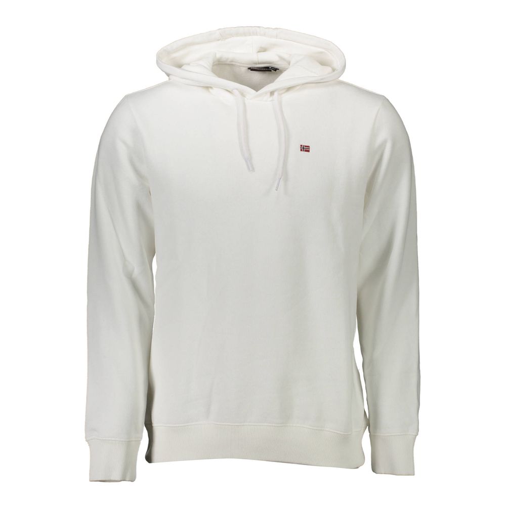 Napapijri White Cotton Men Sweater $202.00 Napapijri Luzworld