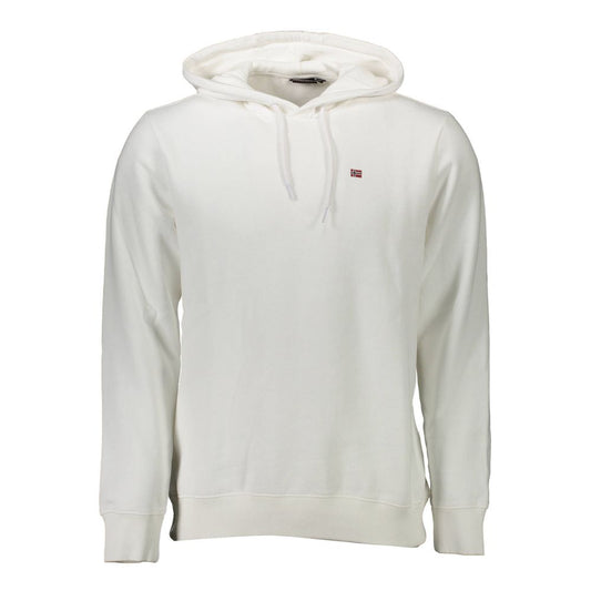 Napapijri White Cotton Men Sweater $202.00 Napapijri Luzworld