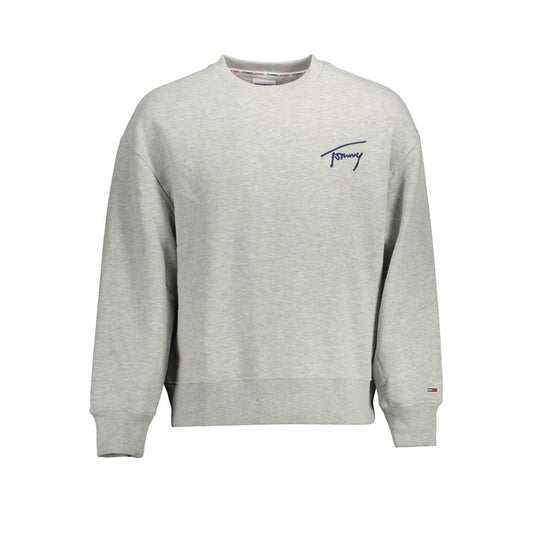 Tommy Hilfiger Gray Cotton Men Sweater $211.00 Tommy Hilfiger Luzworld