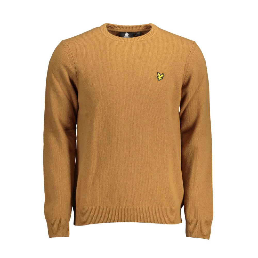 Lyle & Scott Brown Wool Men Sweater $224.00 Lyle & Scott Luzworld