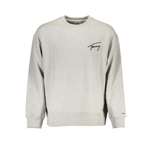 Tommy Hilfiger Gray Cotton Men Sweater $230.00 Tommy Hilfiger Luzworld