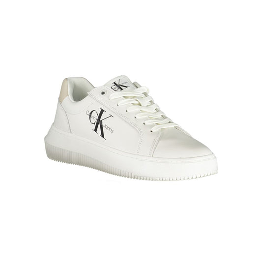 Calvin Klein Chic White Lace-Up Sneakers with Contrast Details $290.00 Calvin Klein Luzworld