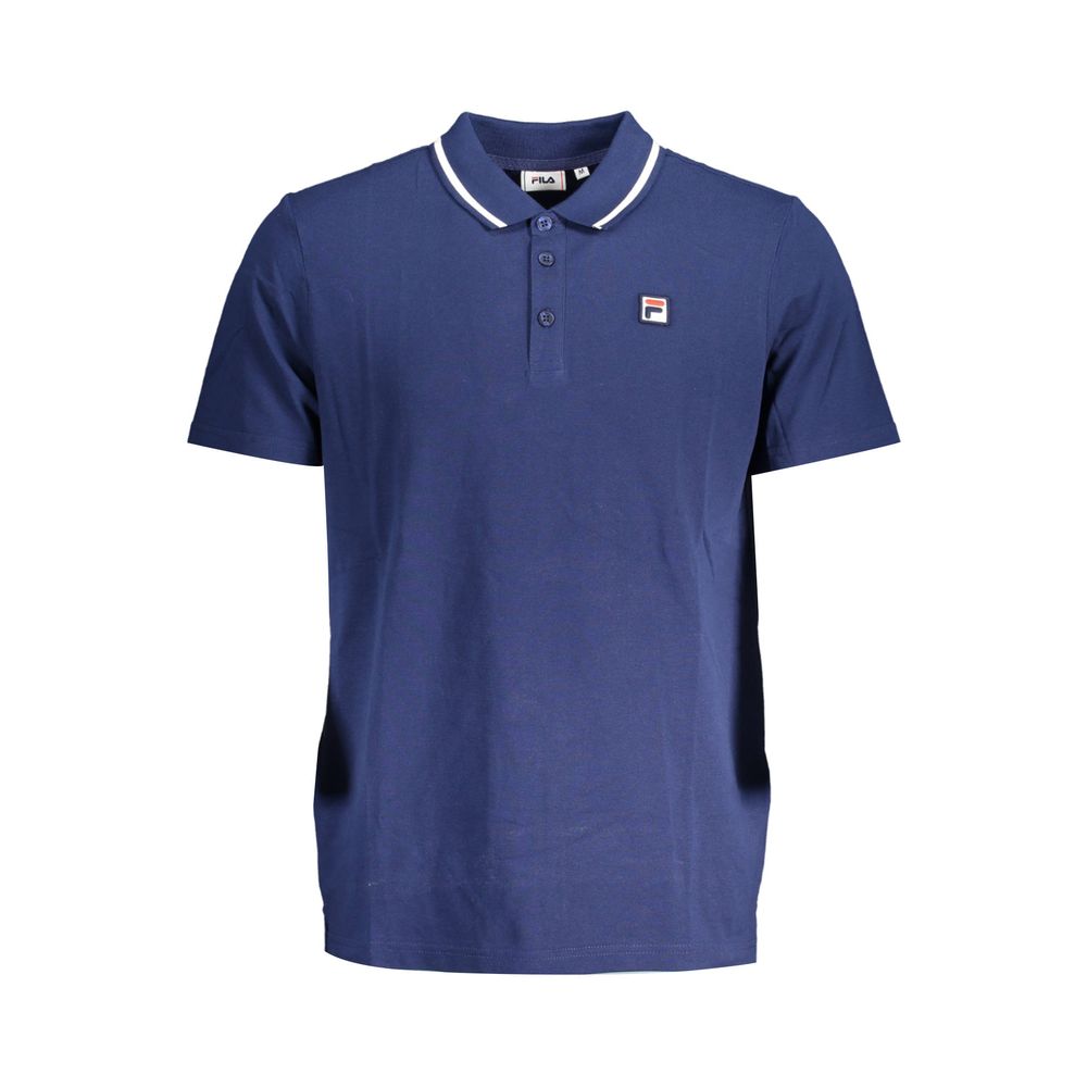 Fila Classic Blue Cotton Polo with Contrast Details $161.00 Fila Luzworld