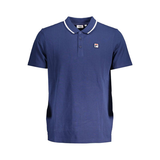 Fila Classic Blue Cotton Polo with Contrast Details $161.00 Fila Luzworld
