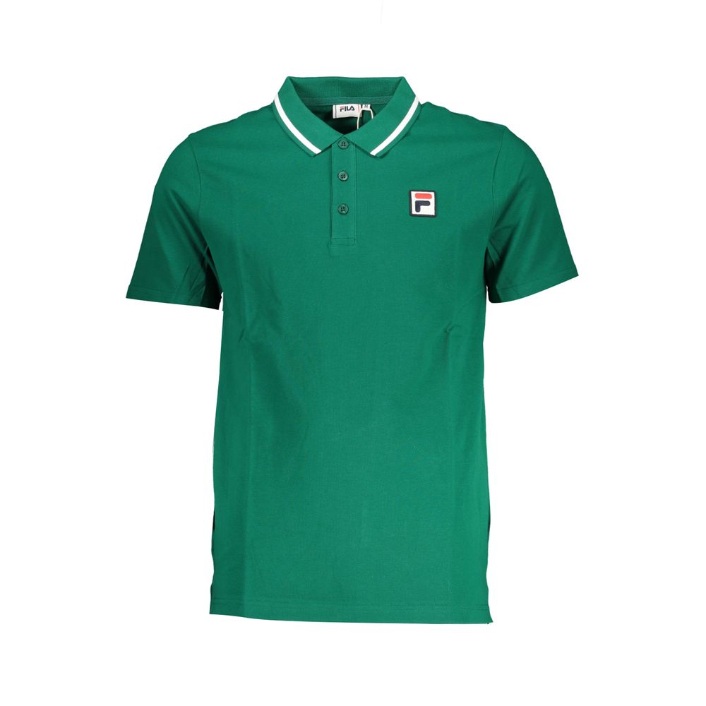 Fila Classic Green Cotton Polo with Contrast Details $165.00 Fila Luzworld
