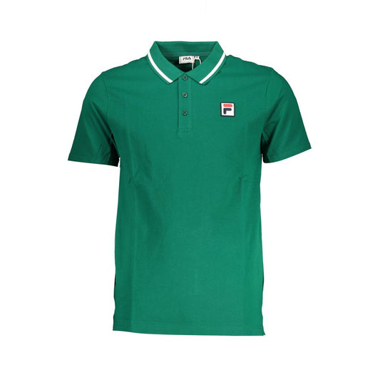 Fila Classic Green Cotton Polo with Contrast Details $165.00 Fila Luzworld