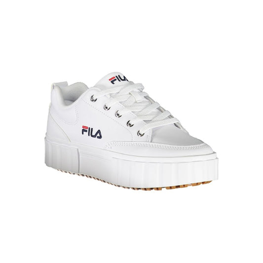 Fila Chic White Wedge Sneakers with Embroidered Detail $284.00 Fila Luzworld