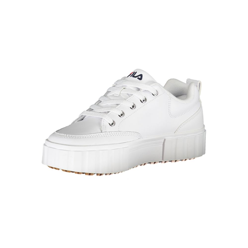 Fila Chic White Wedge Sneakers with Embroidered Detail $284.00 Fila Luzworld