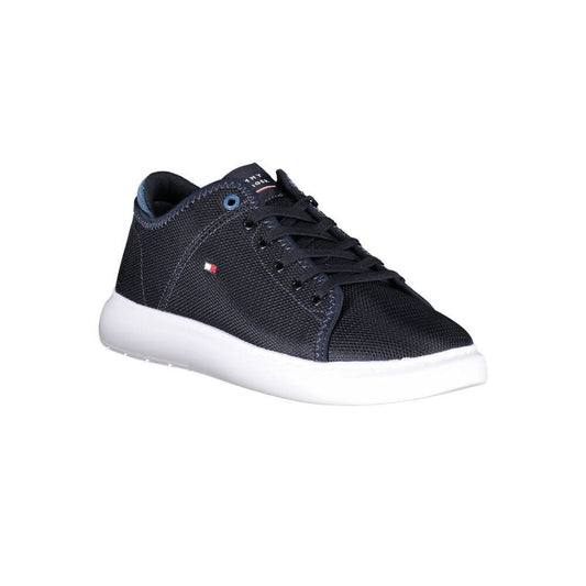 Tommy Hilfiger Blue Recycled Polyester Men Sneaker $238.00 Tommy Hilfiger Luzworld