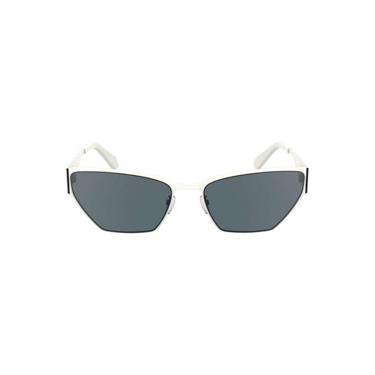 Calvin Klein White Metal Women Sunglass $248.00 Calvin Klein Luzworld