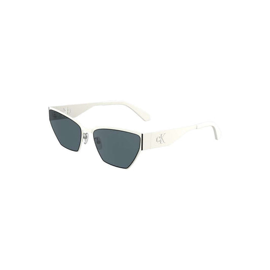 Calvin Klein White Metal Women Sunglass $248.00 Calvin Klein Luzworld