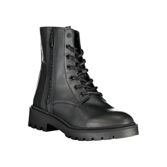Calvin Klein Black Polyester Women Boot $595.00 Calvin Klein Luzworld