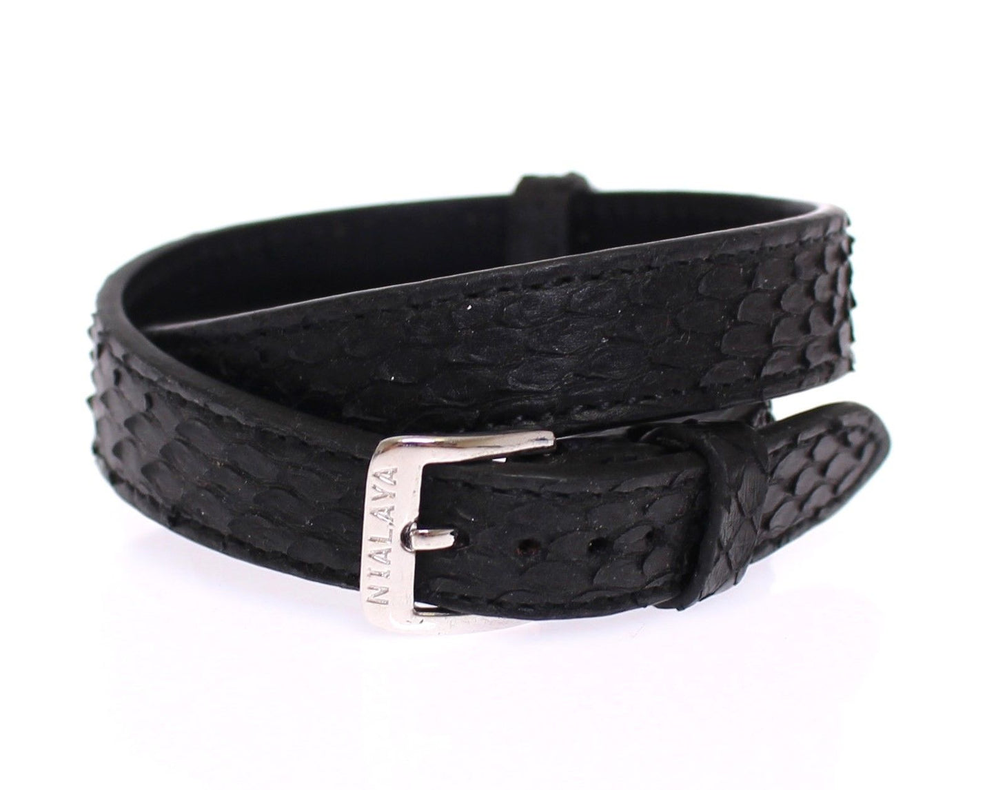 Nialaya Snakeskin CZ LOVE 925 Silver Bracelet $685.00 Nialaya Luzworld