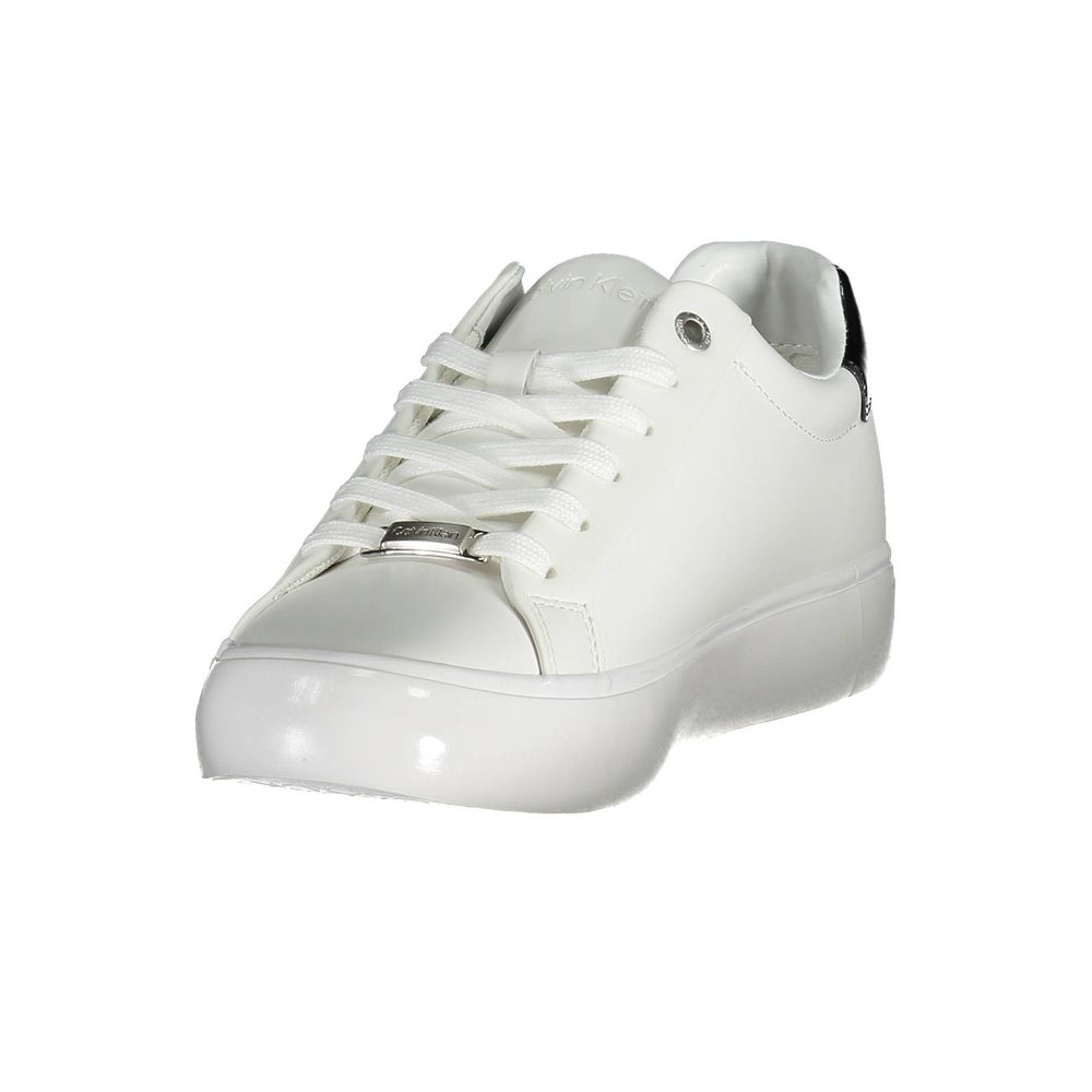 Calvin Klein White Leather Women Sneaker $271.00 Calvin Klein Luzworld