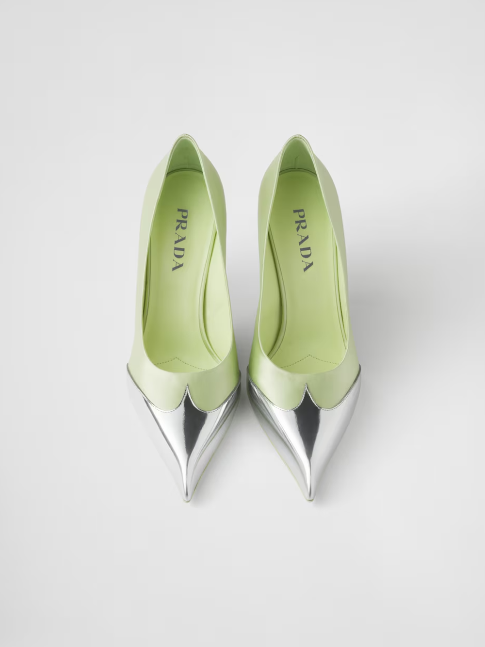 Prada Satin And Metallic Leather Pumps $1775.00 Prada Luzworld