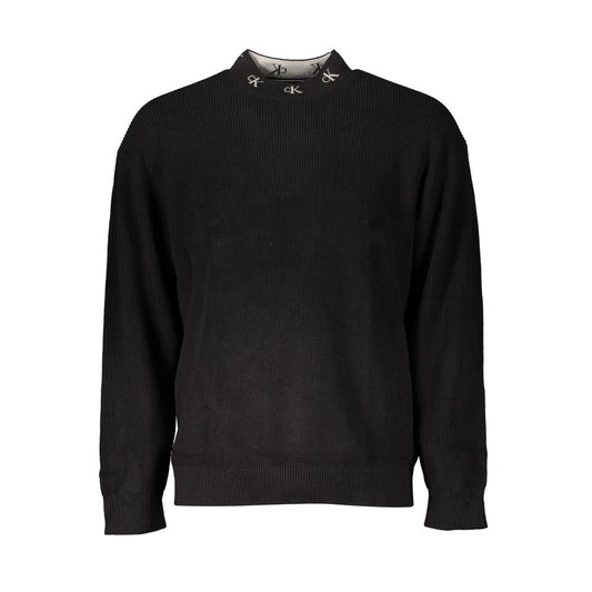 Calvin Klein Black Cotton Men Sweater $265.00 Calvin Klein Luzworld