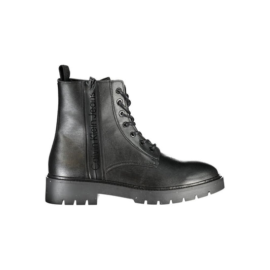 Calvin Klein Black Polyester Men Boot $595.00 Calvin Klein Luzworld