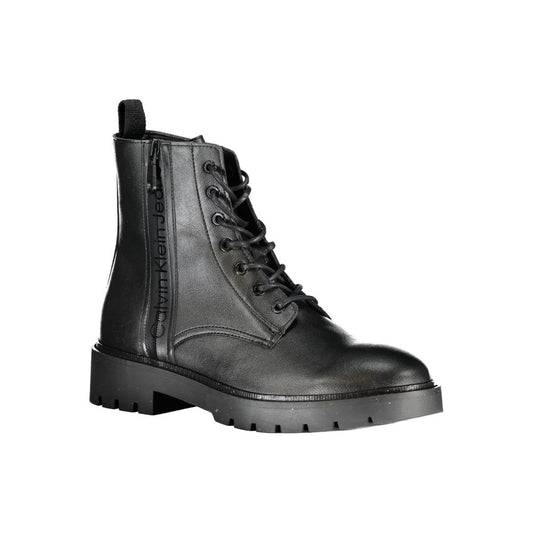 Calvin Klein Black Polyester Men Boot $595.00 Calvin Klein Luzworld