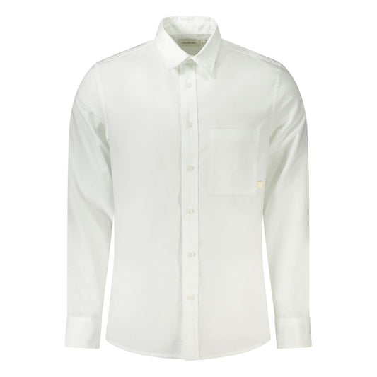 Calvin Klein White Cotton Men Shirt $218.00 Calvin Klein Luzworld