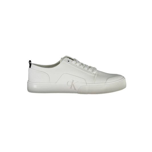Calvin Klein White Cotton Men Sneaker $240.00 Calvin Klein Luzworld