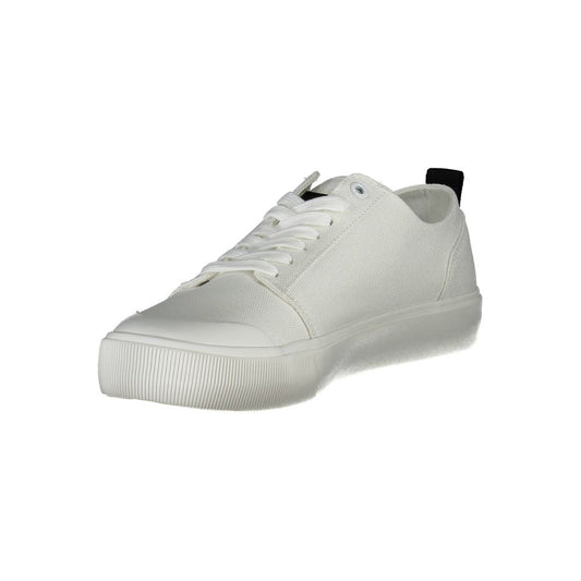 Calvin Klein White Cotton Men Sneaker $240.00 Calvin Klein Luzworld