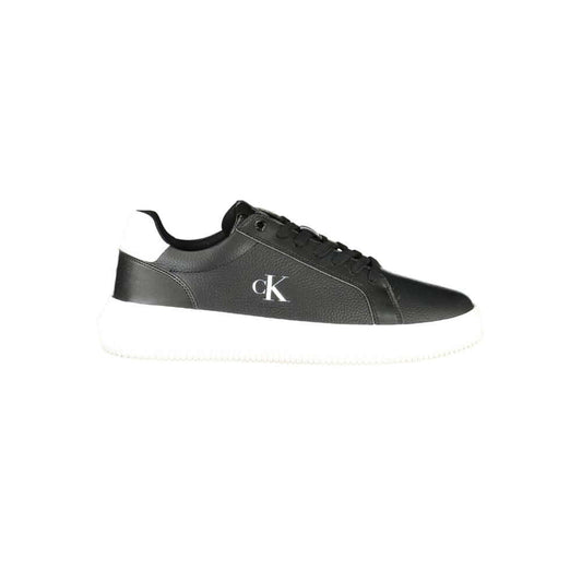 Calvin Klein Black Leather Men Sneaker $294.00 Calvin Klein Luzworld